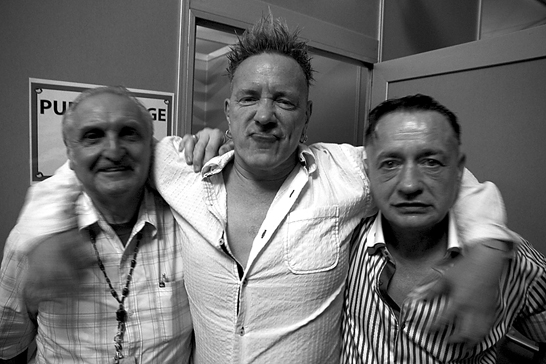 Bill Barclay, John Lydon & John Rambo Stevens backstage at FIB, Benicàssim © Tim Mattia