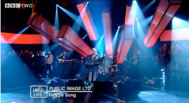 Public Image Ltd. perform Reggie Song on Later... with Jools Holland, BBC Two (25th Sep 2012).