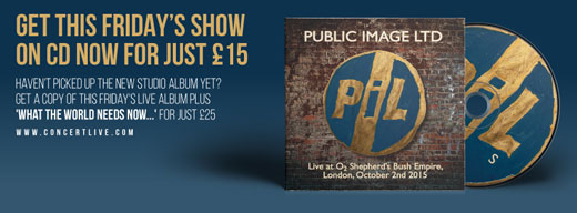 PiL: O2 Shepherd’s Bush Empire